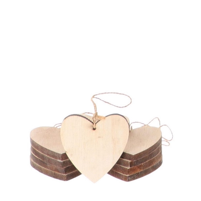 <h4>Liefde Deco Hanger Hart 7cm X10</h4>