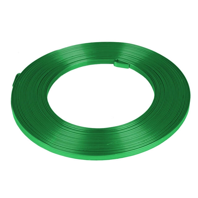 <h4>Aluminiumdraad plat - 5mmx10m Appel Groen</h4>