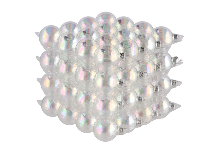 <h4>Glass Ball Clear Pearl 40mm P/64</h4>