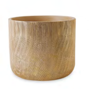 <h4>CACHEPOT NUDE E DOURADO EM CIMENTO G 10853G IMP</h4>