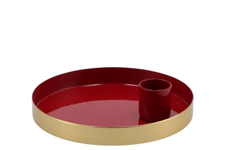 <h4>Amber Marrakech Bordeaux Candle Plate 12x12x2,5cm</h4>