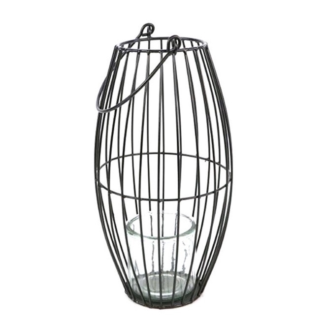 <h4>Lantaarn Metaal+glas d18*35cm</h4>