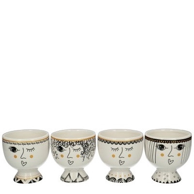 <h4>Ceramics Ball pot Face/base d10*11cm ass</h4>
