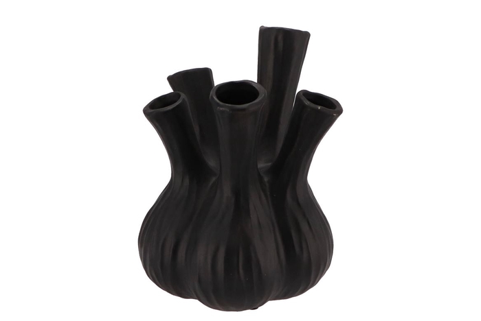 <h4>Aglio Mat Black Vase 20x25cm</h4>