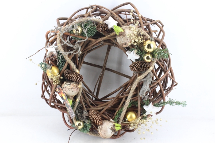 <h4>arr5 Kerst MB316 - Wilg krans XL LED met hya.</h4>