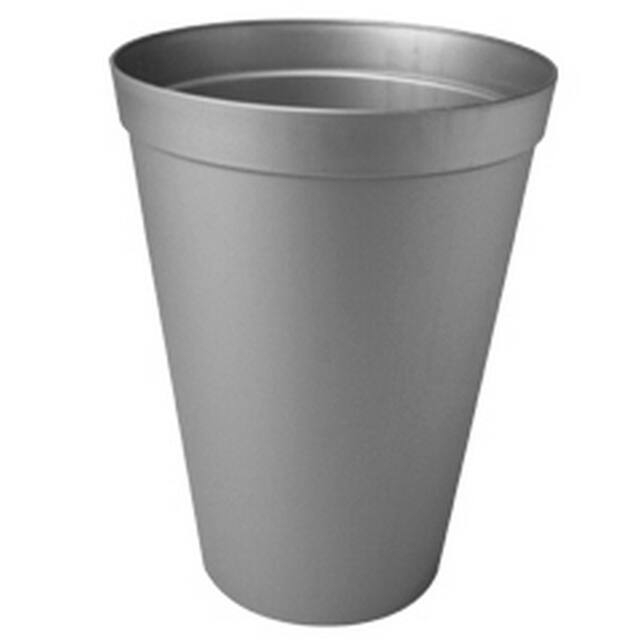 <h4>Plastic vaas basic hoog ø15x20cm zinkkleur 2 ltr</h4>