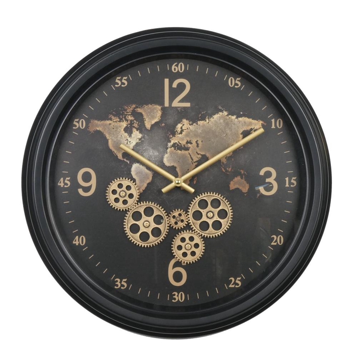 <h4>Clock Gear Ø52,5cm Black/gold</h4>