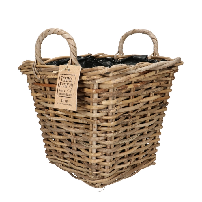 <h4>Baskets Eco Rattan tray+hand.d26*24cm</h4>