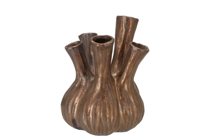 <h4>Aglio Bronze Vase 20x25cm</h4>
