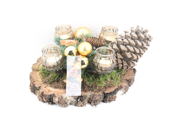 <h4>arr5 Kerst MB375 - Hout schijf 4licht goud</h4>