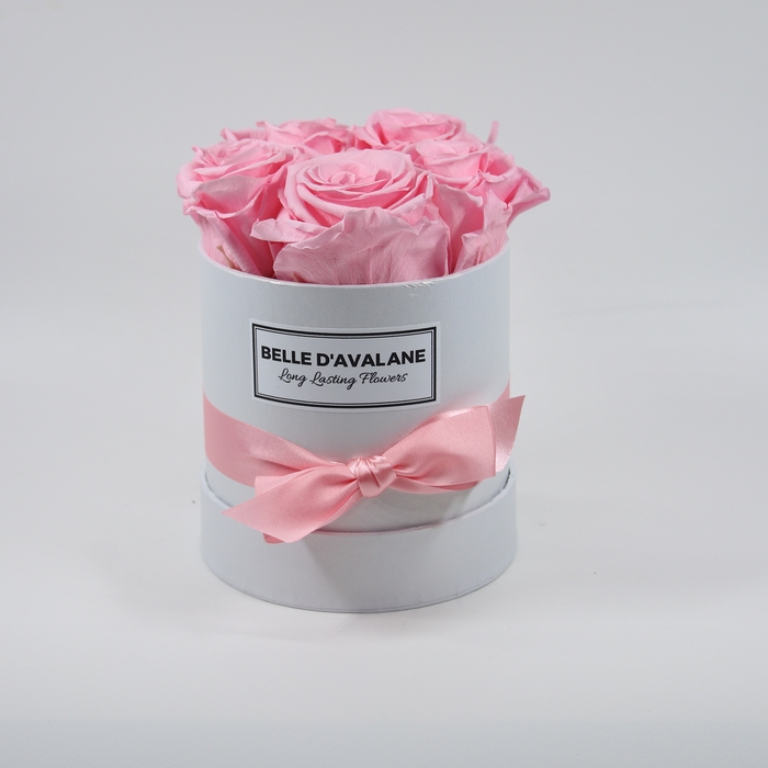 Box rd 12cm wit-roze