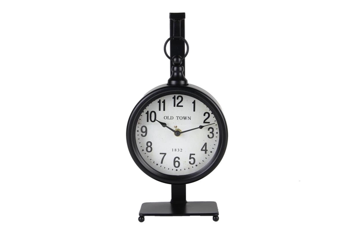 <h4>Clock Table Mtl 16x40cm Black/</h4>