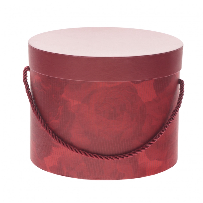 <h4>Boekethouder Hatbox Bloem d19*15cm</h4>
