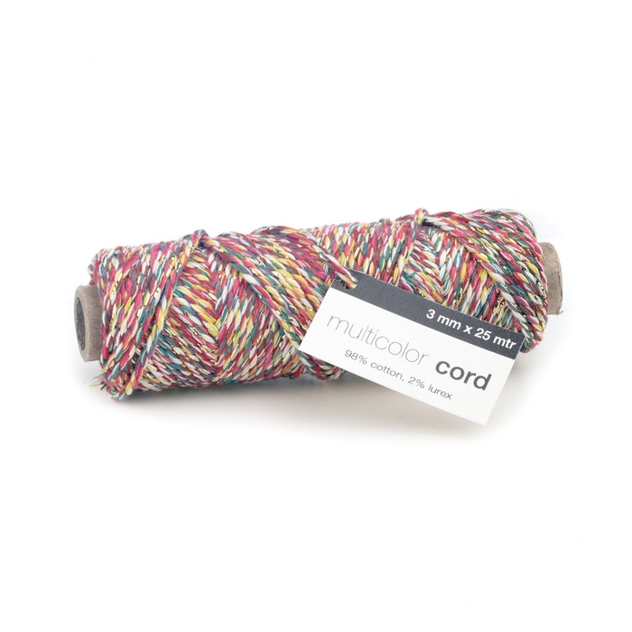 <h4>Draad Multicolor cord 3mm 25m</h4>