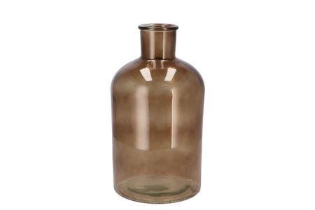 <h4>Dry Glass Bottle Light Brown 17x30cm</h4>