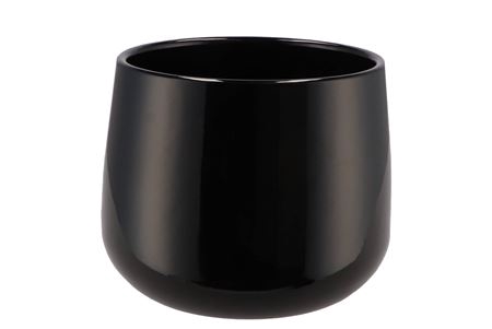 <h4>Berlijn Black Shine Pot 19x15cm</h4>