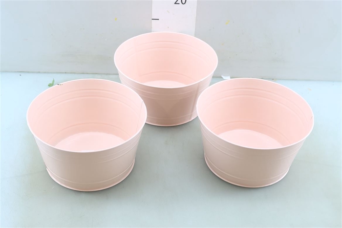 <h4>Dec Zink Bowl Fleura Pink (22x12cm)</h4>