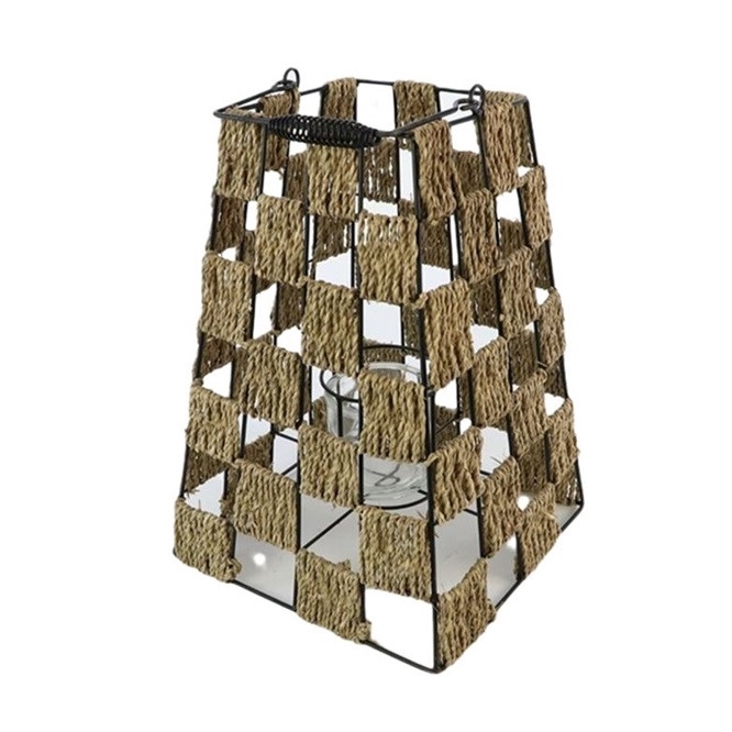 <h4>Lantaarn Touw+glas d25*37cm</h4>