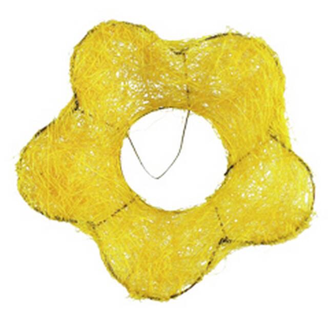 <h4>Bouquet holder sisal flower Ø15cm yellow</h4>