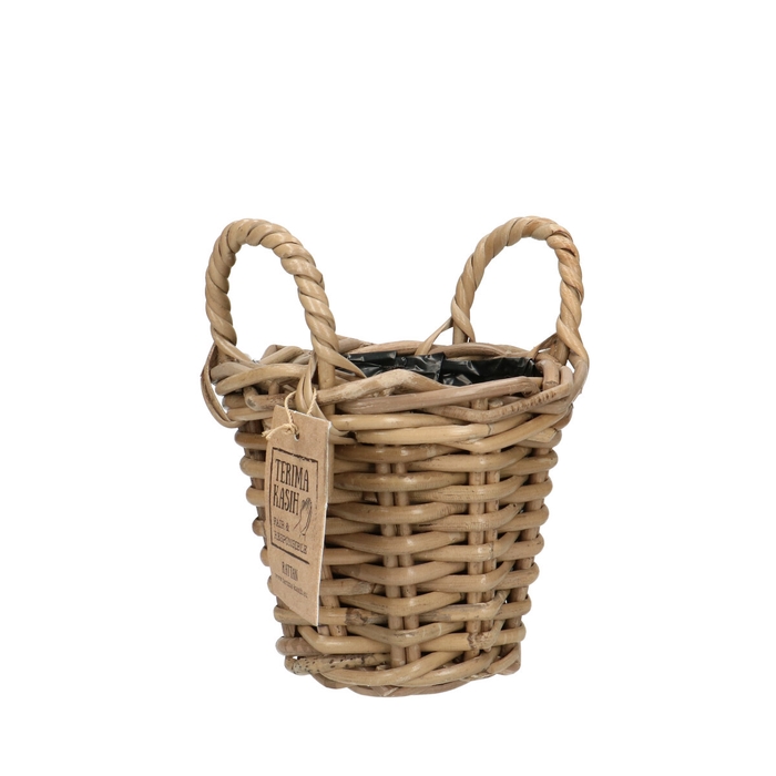 <h4>Baskets Eco Rattan pot+handle d15*14cm</h4>