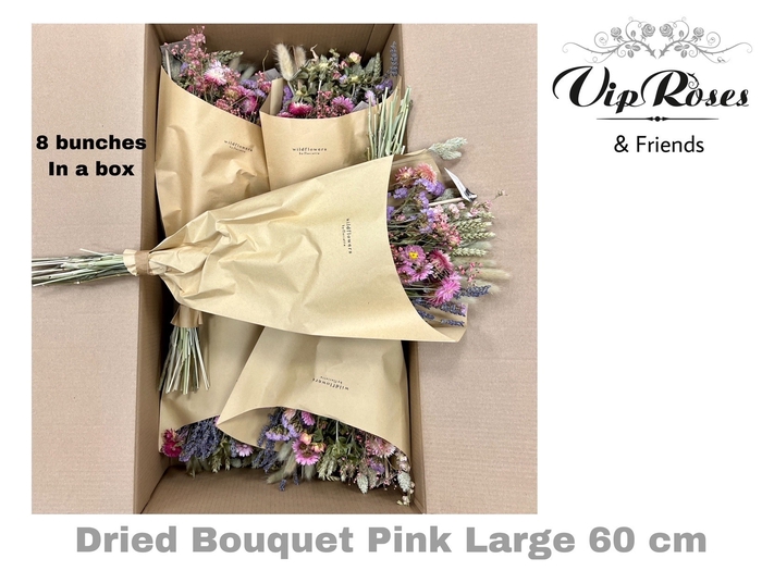 <h4>DRIED BOUQUET LARGE PINK x8</h4>