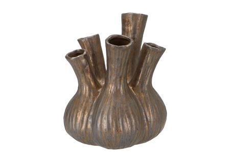 <h4>Aglio Bronze Vase 22x28cm</h4>