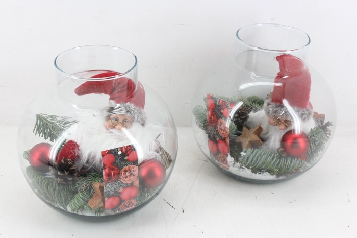 <h4>arr5 Kerst MB277 - Glas bol nek santa 285/4</h4>