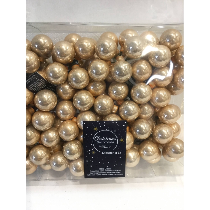 <h4>KERSTBAL GLASS 25MM ON WIRE 144PCS TOFFEE</h4>