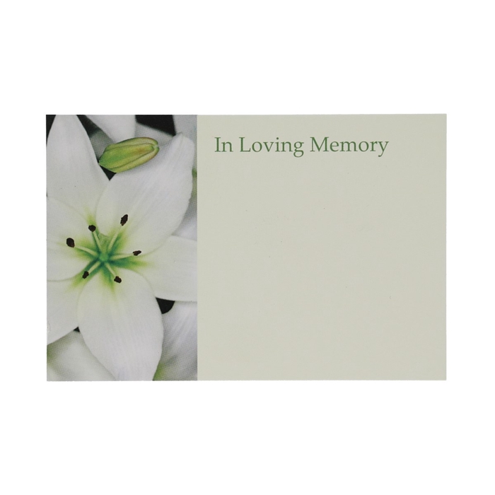 <h4>Labels Kaart 9*6cm x50 Memory Lily</h4>