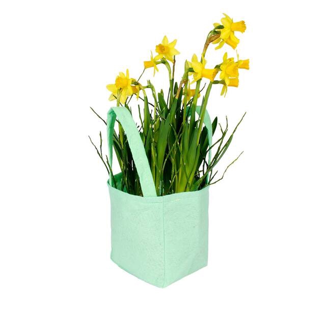 <h4>Bag Pastel felt 12,5x11,5xH14,5cm green</h4>
