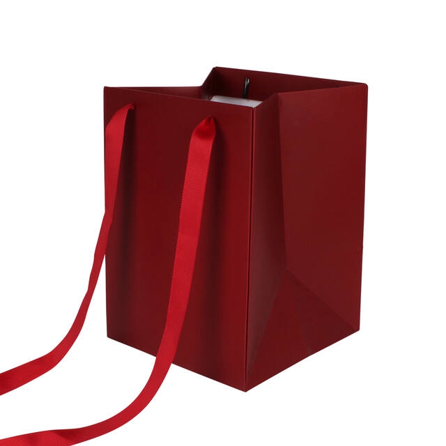 <h4>Bag Elegant carton 18x18xH25cm Bordeaux</h4>