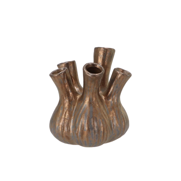 <h4>Aglio Bronze Vase 17x20cm</h4>