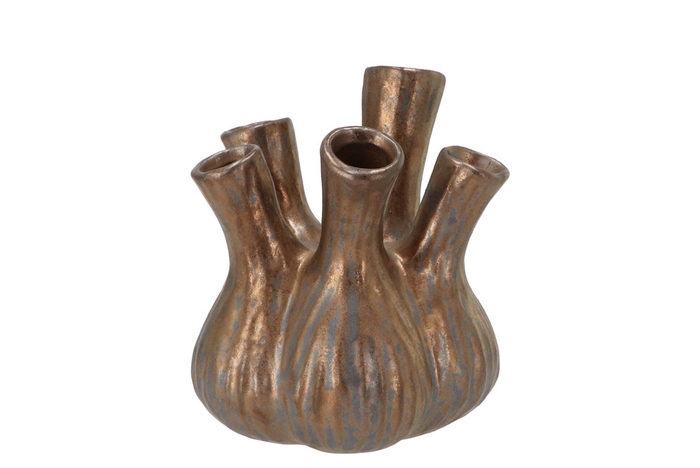 <h4>Aglio Bronze Vase 17x20cm</h4>