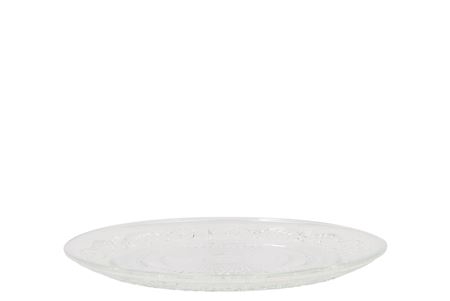 <h4>Dayah Transparent Glass Plate 23x2cm</h4>