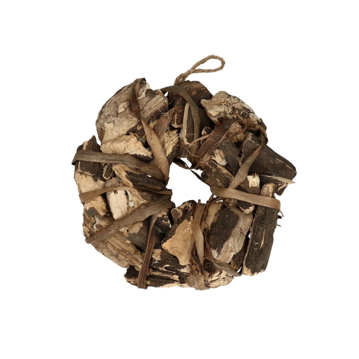 <h4>Wreath d24cm Oldwood treebark</h4>