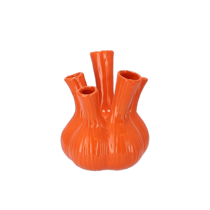 <h4>Aglio Shiny Orange Vase 20x25cm</h4>
