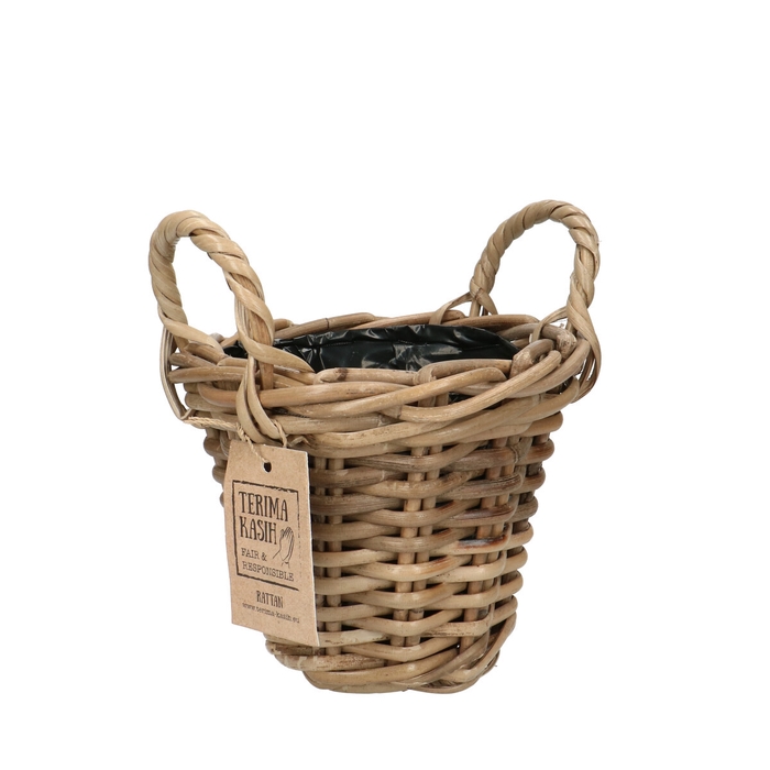 <h4>Baskets Eco Rattan pot+handle d18*16cm</h4>