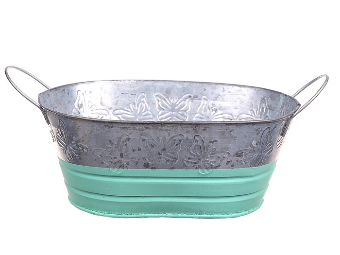 <h4>DF662730700 - Planter Terrie oval 26x17.5xh11 green</h4>