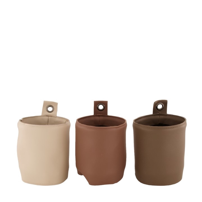 <h4>Homedeco Planter leather d13.5*16cm</h4>