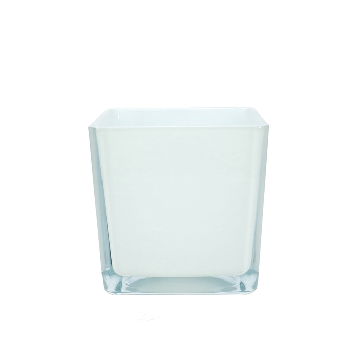 <h4>Glass colour Cube taper d14*14cm</h4>
