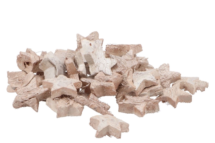 <h4>Nature coconut star white 5cm set of 100</h4>