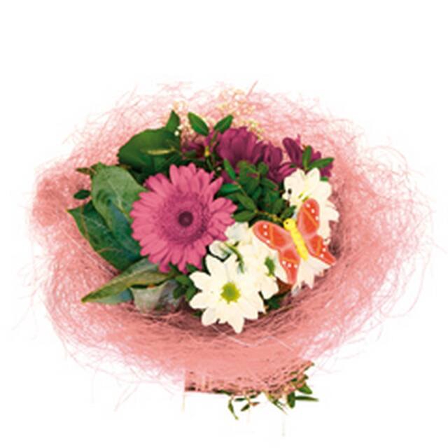 <h4>Bouquet holder sisal round loose Ø20cm pink</h4>