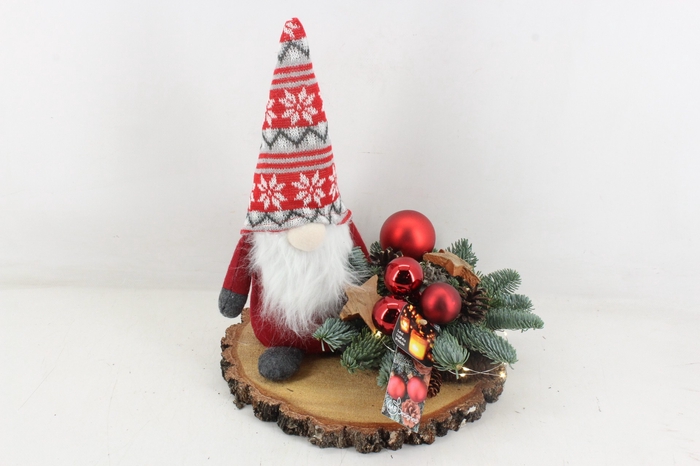 <h4>arr5 Kerst MB297 - Gnome op schijf mix rood led</h4>