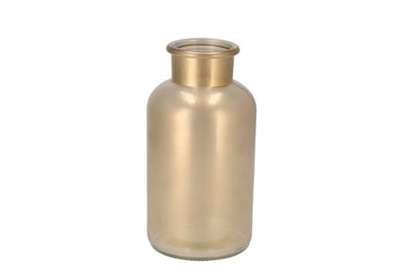 <h4>Dry Glass Gold Matt Milk Bottle 10x20cm</h4>