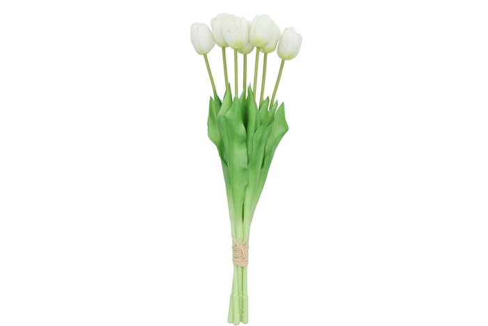 <h4>Silk Tulip 7x White 43cm</h4>