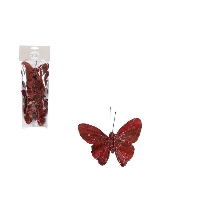 <h4>Voorjaar Deco vlinder/clip 07cm x6</h4>