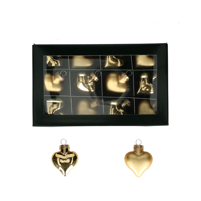 <h4>Kerstbal Bal  40mm hart x12</h4>
