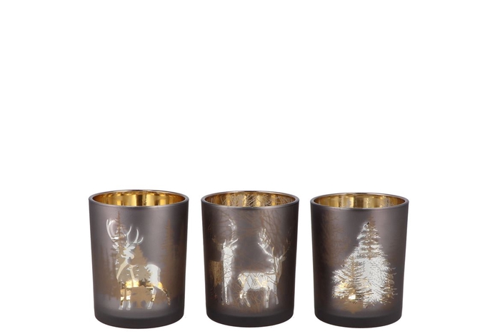 <h4>Jolly antracite/gold t-light ass 7x8cm</h4>