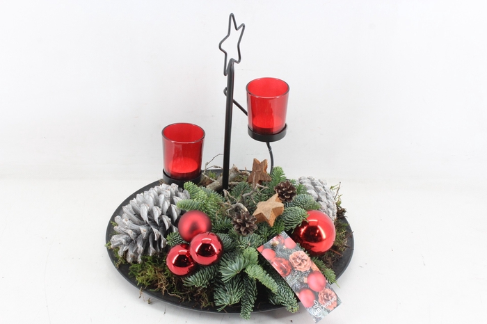 <h4>arr5 Kerst MB268 - Black plate STD XL rood</h4>