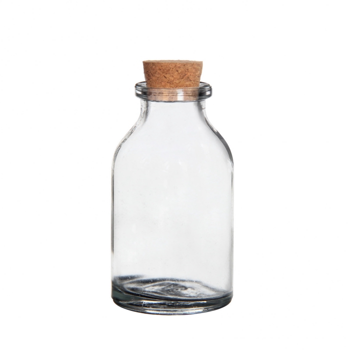 <h4>Glas Fles+kurk d03*6cm</h4>
